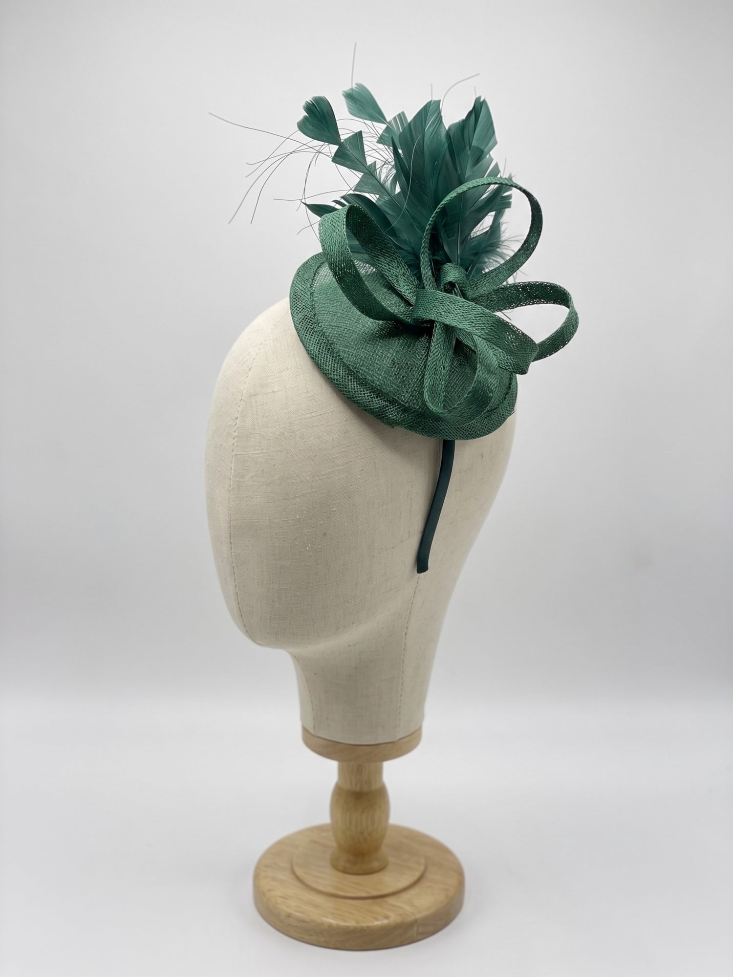 Tea Party Fascinator Hat - Dark Green