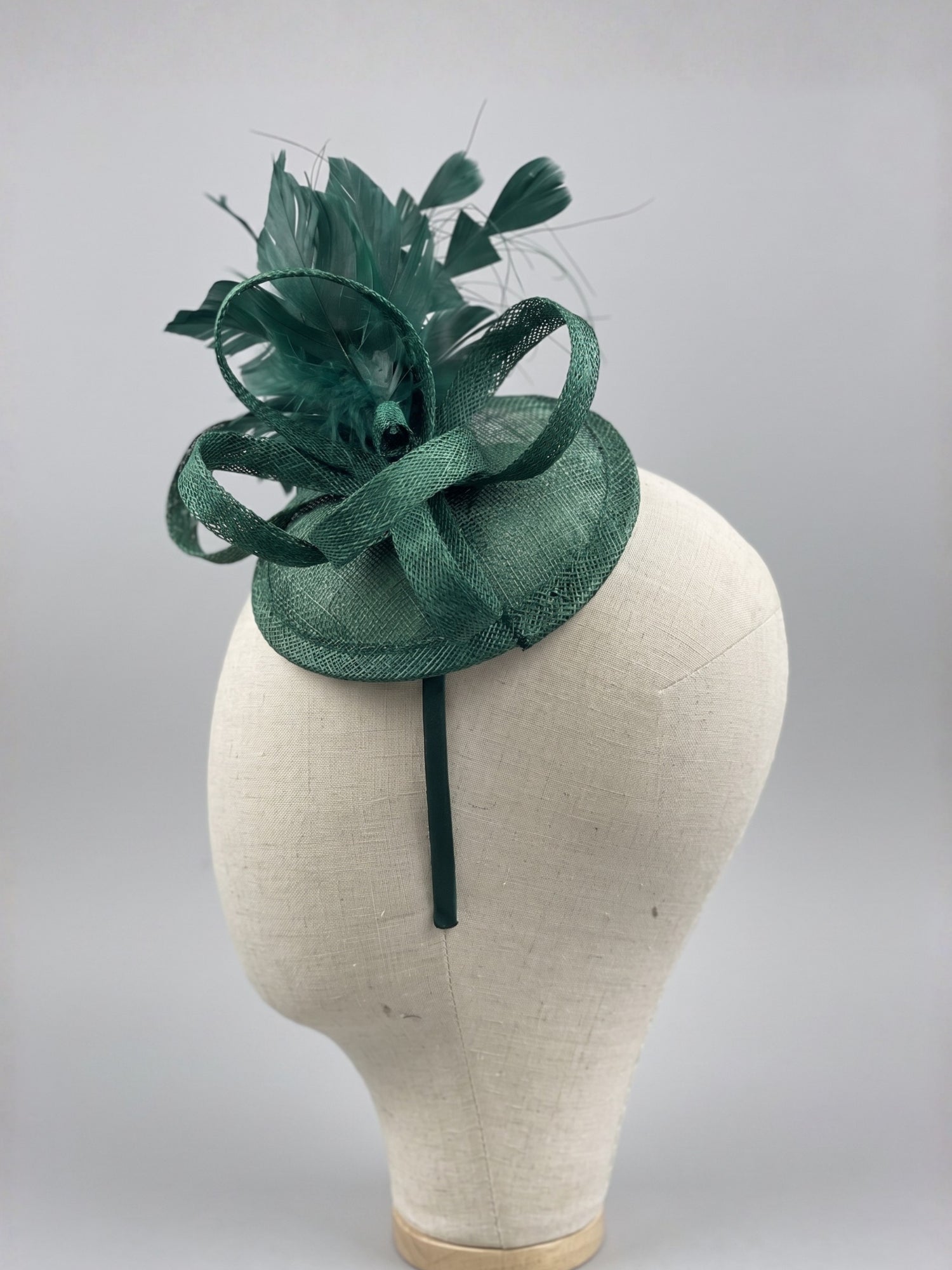 Tea Party Fascinator Hat - Dark Green