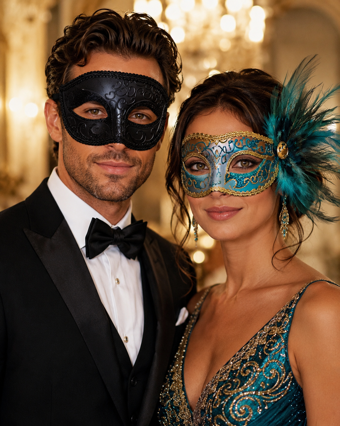 Noir Elegance Pair - Turquoise
