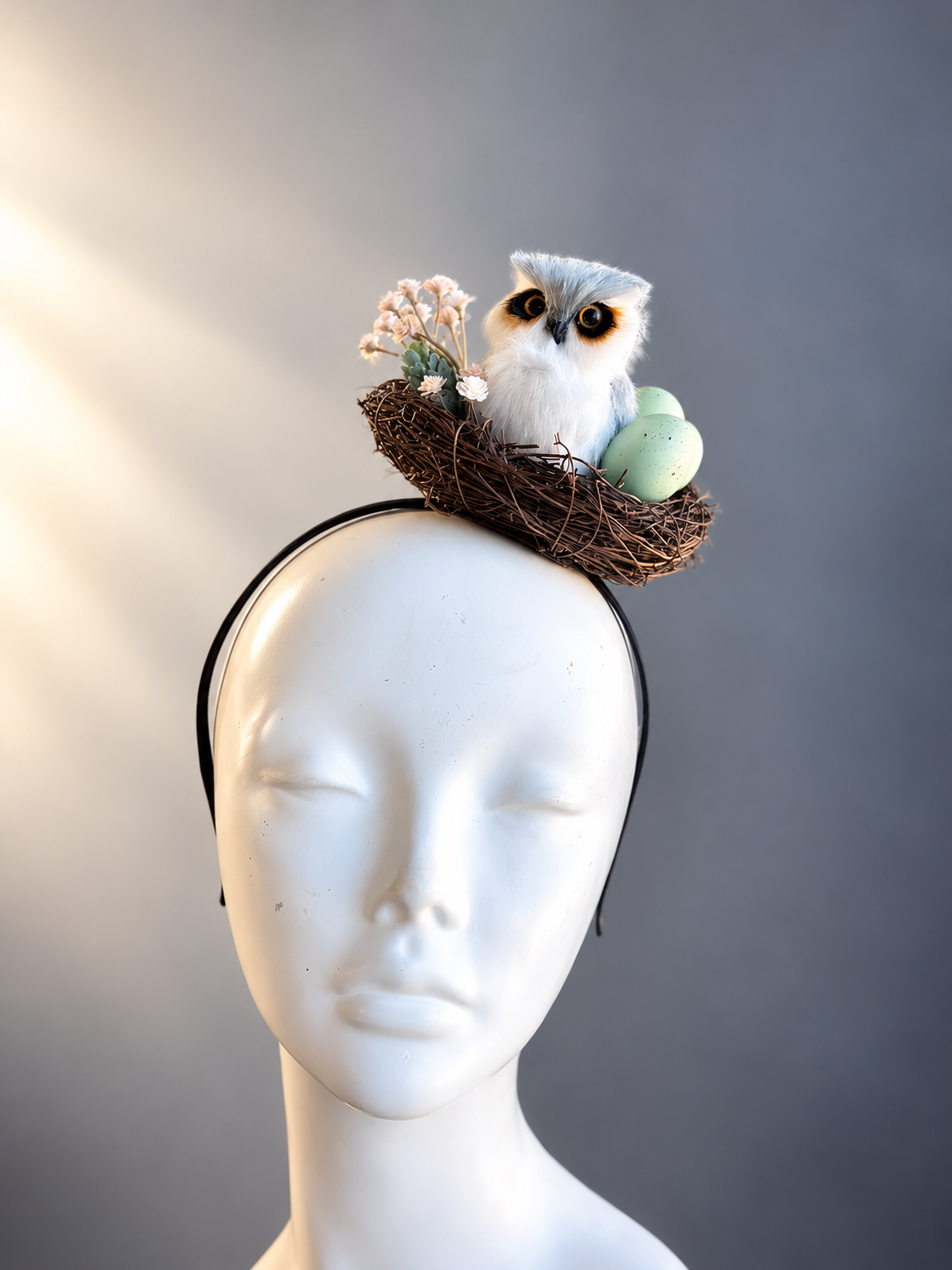 Woodland Owl Nest Fascinator