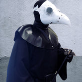 Gothic-style white beaked masquerade mask costume for Halloween or cosplay