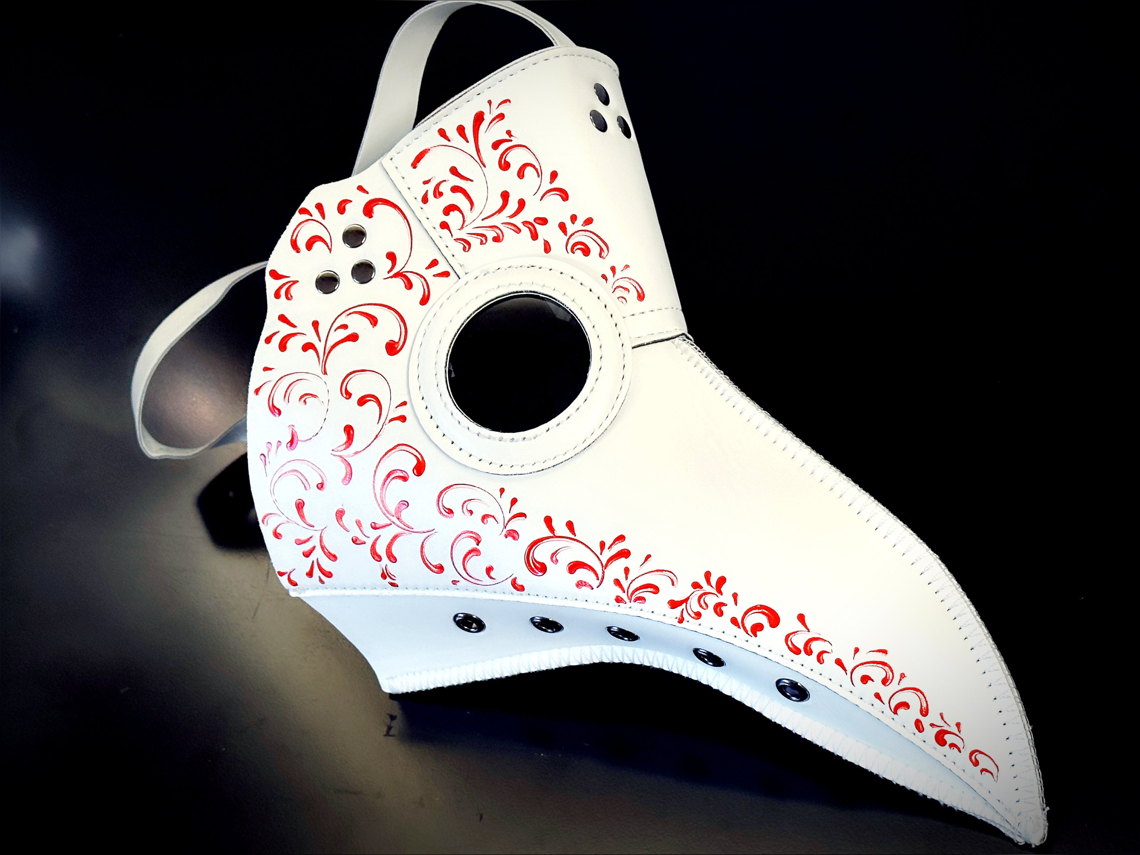 Vegan Leather Plague - White/Red