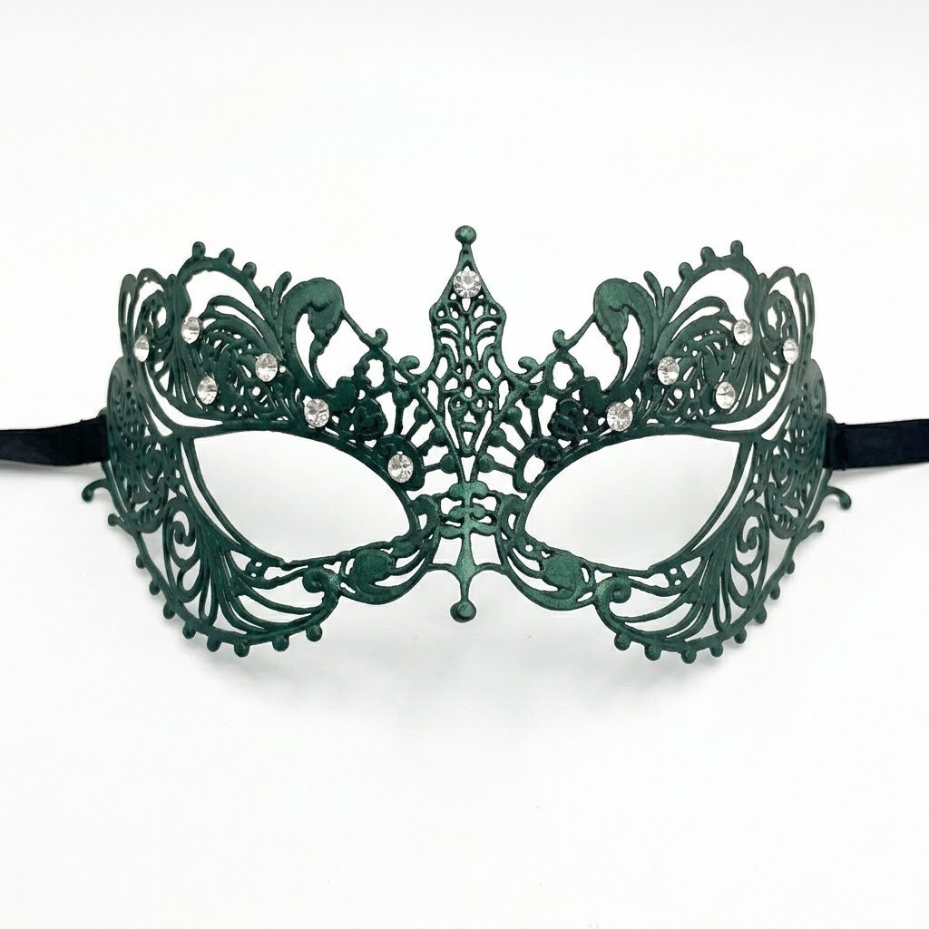 Ana Lace Mask – Emerald Green