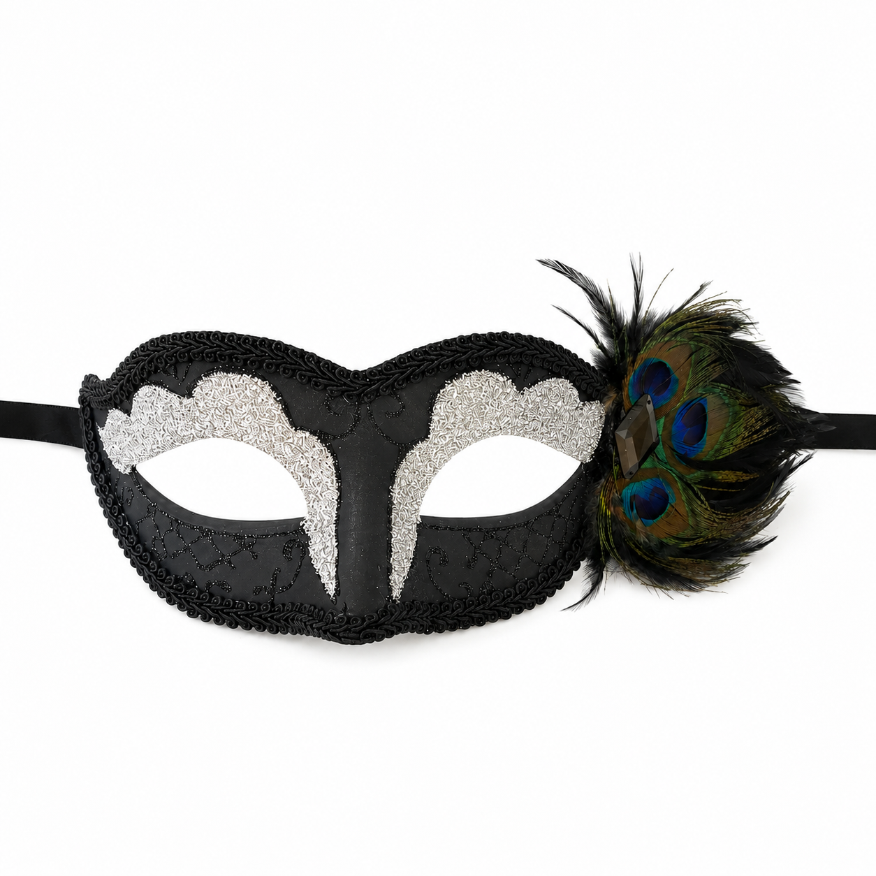 Silver Plumage – Peacock Feathers