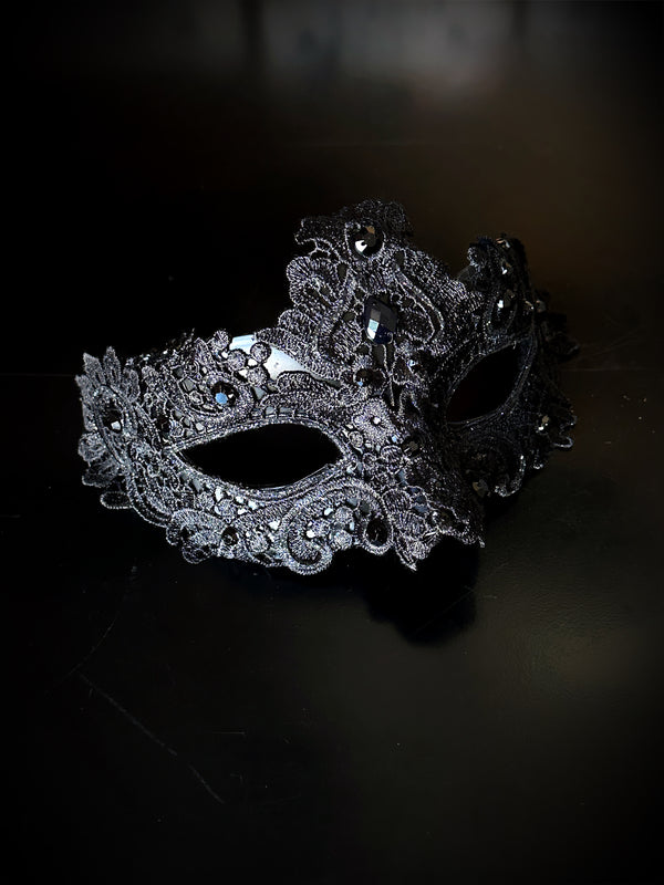 Green Butterfly Rhinestone Filigree Mask | Masquerade Store