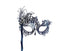 Womens metal hand held stick masquerade mask in black for sale.