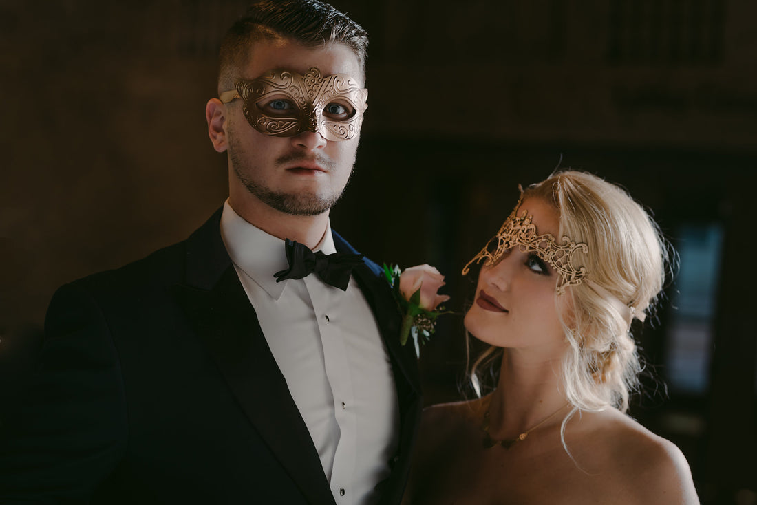 best couple masquerade masks gold 2023