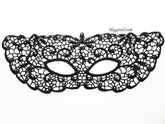 Black lace masquerade mask with rhinestones, elegant lace eye mask for women, perfect for prom, wedding, masquerade ball, and parties.