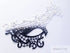 Black white ombre lace masquerade mask with rhinestones, elegant lace eye mask for women, perfect for prom, Halloween, and masquerade ball costumes.