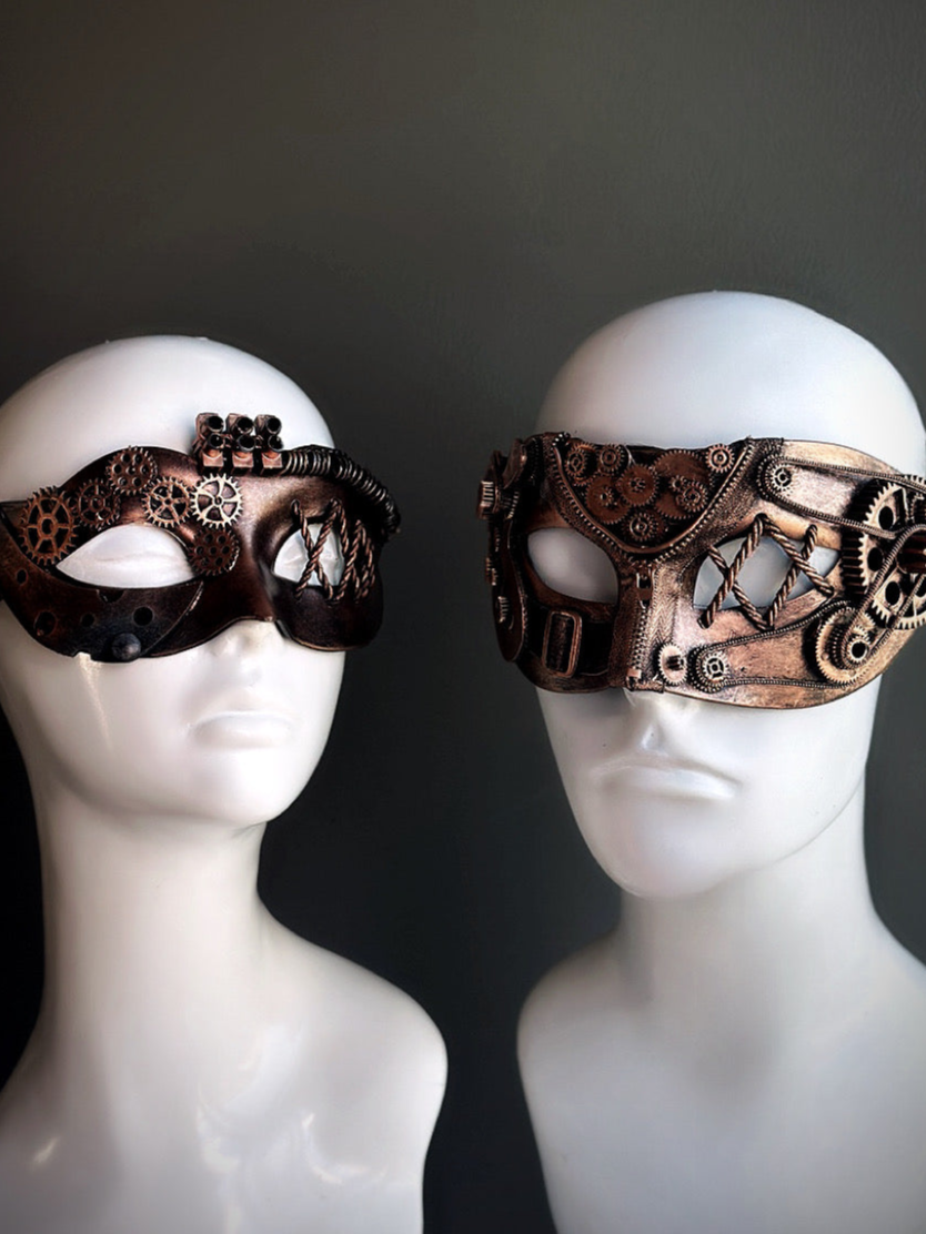 Bronze Gear Couples Mask Set
