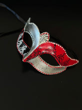 Assorted bulk masquerade mask set in black and red with ornate design for group events
