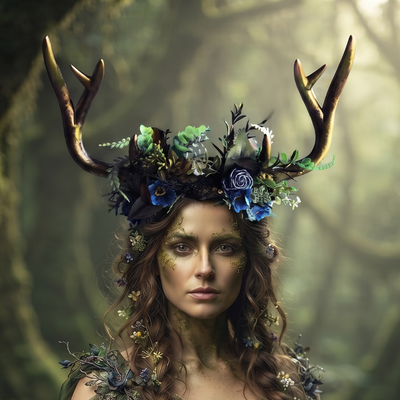 Deer Antler Headdress - Ostara