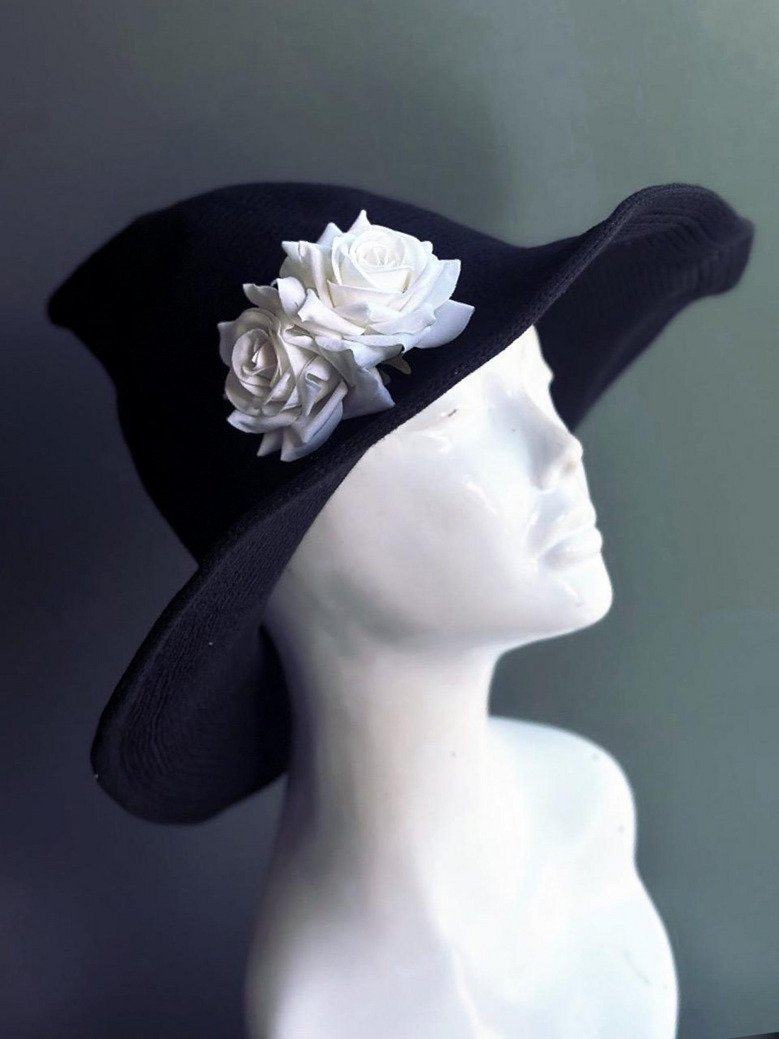 Wool Rose Witch Hat