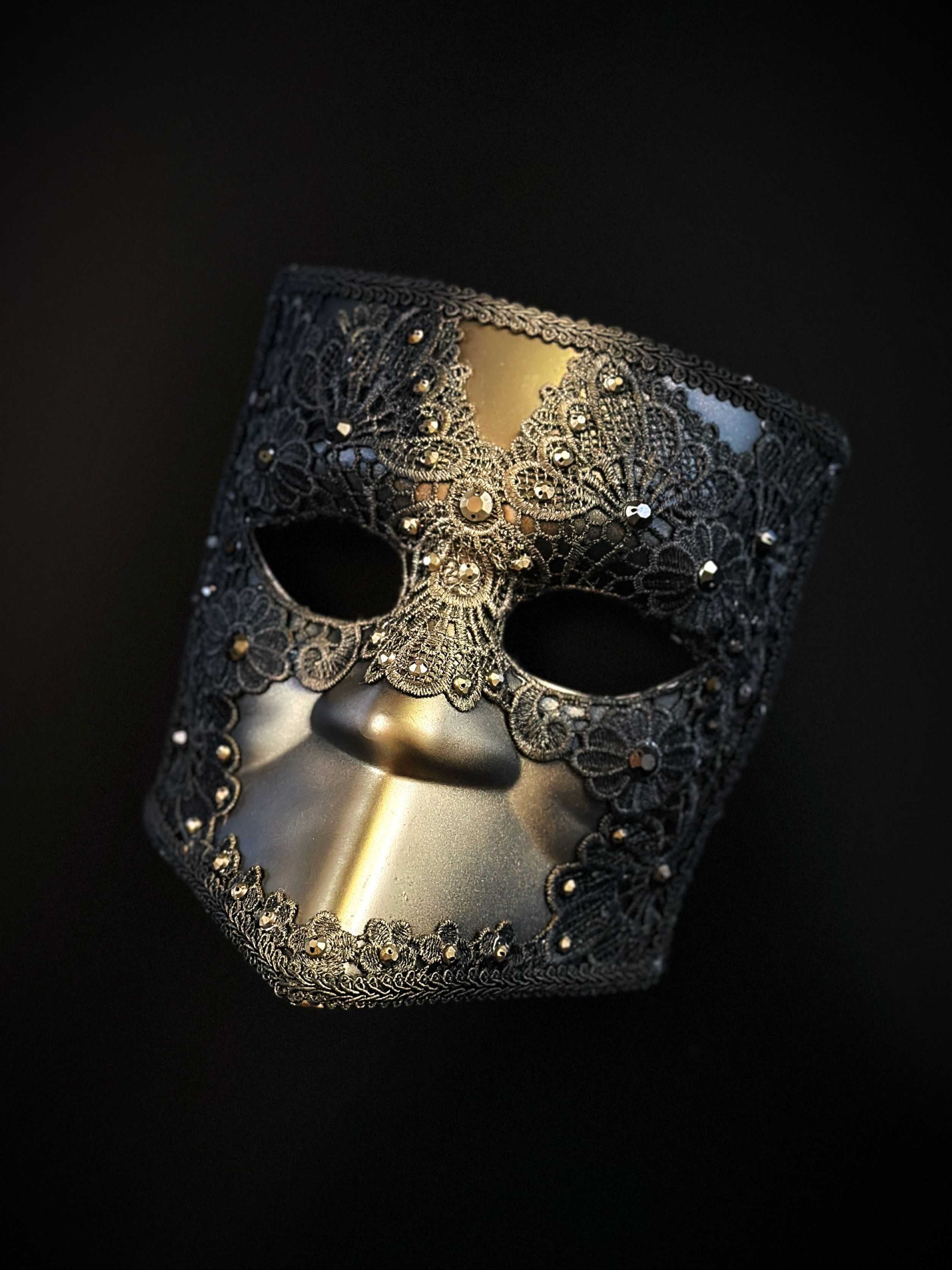 Facade Bauta Mask - Gold/Black