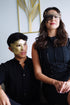 His and hers masquerade mask set in black and gold.