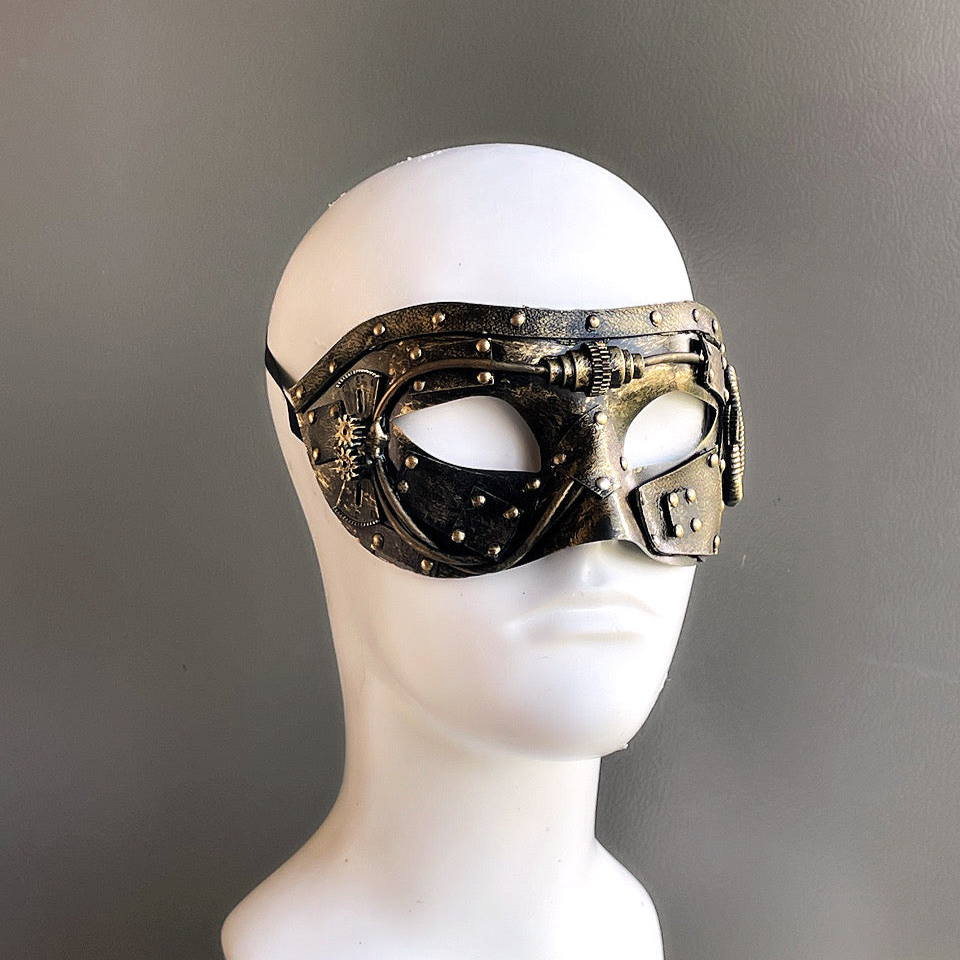 Gilded Gear Mask - Gold Black
