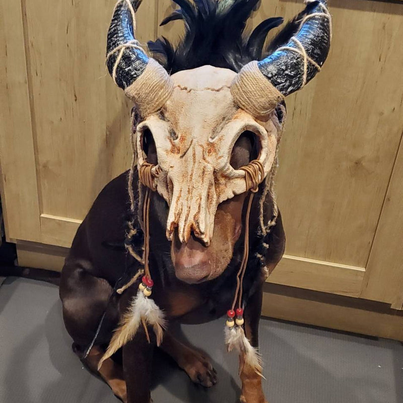 Bone Ritual Mask Animal Skull Headdress & Pagan Ritual Masks | Skull Headdress ...