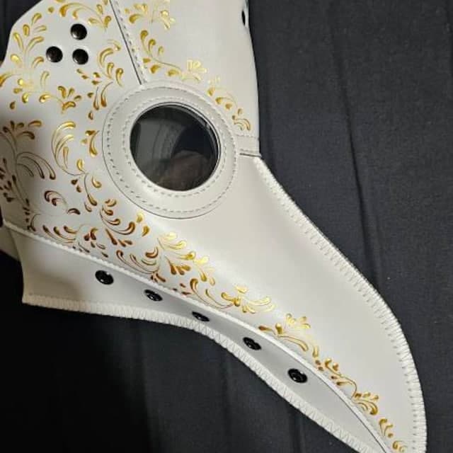 Fillagree Mask White Plague Mask - Purple Filigree - Adult | Masquerade Store