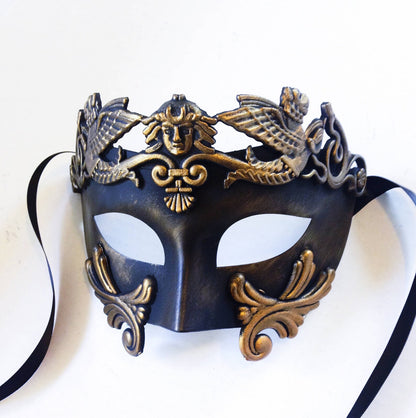 Gladiator Mask - Gold/Black