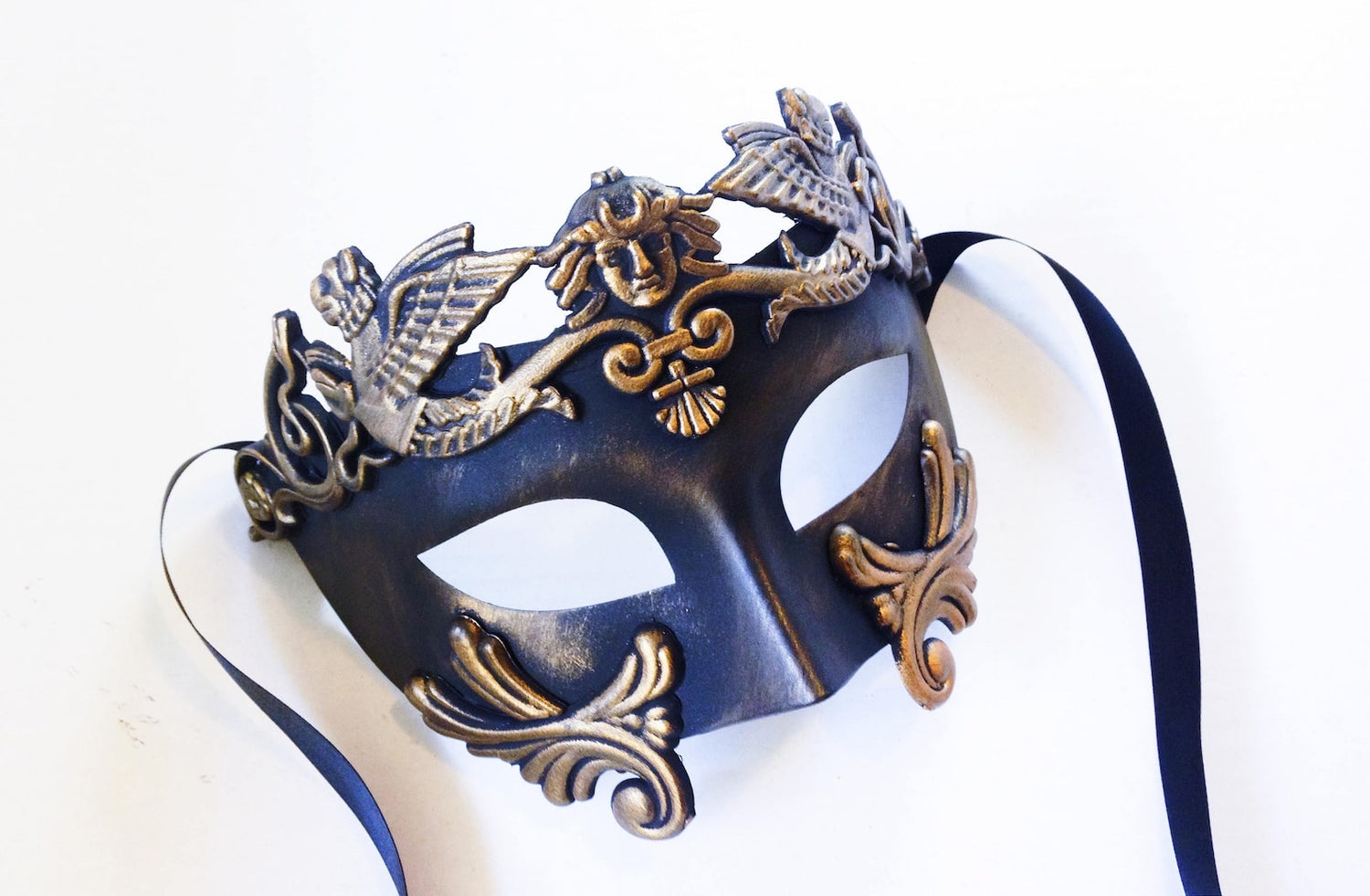 Gladiator Mask - Gold/Black