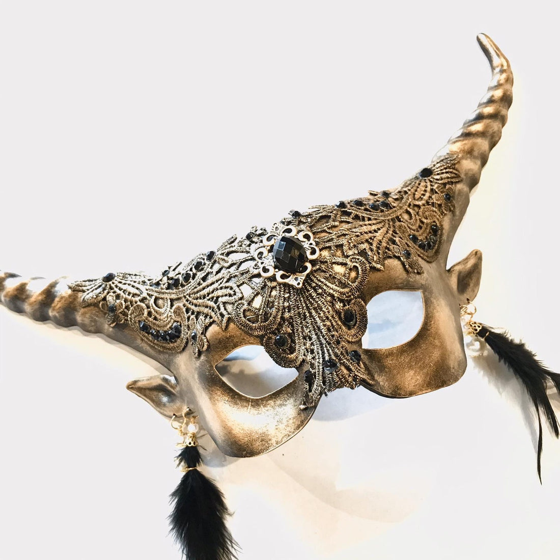 Long Horn Mask - Gold
