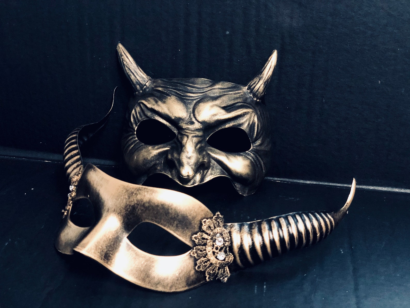 Devil Horn Masks - Gold