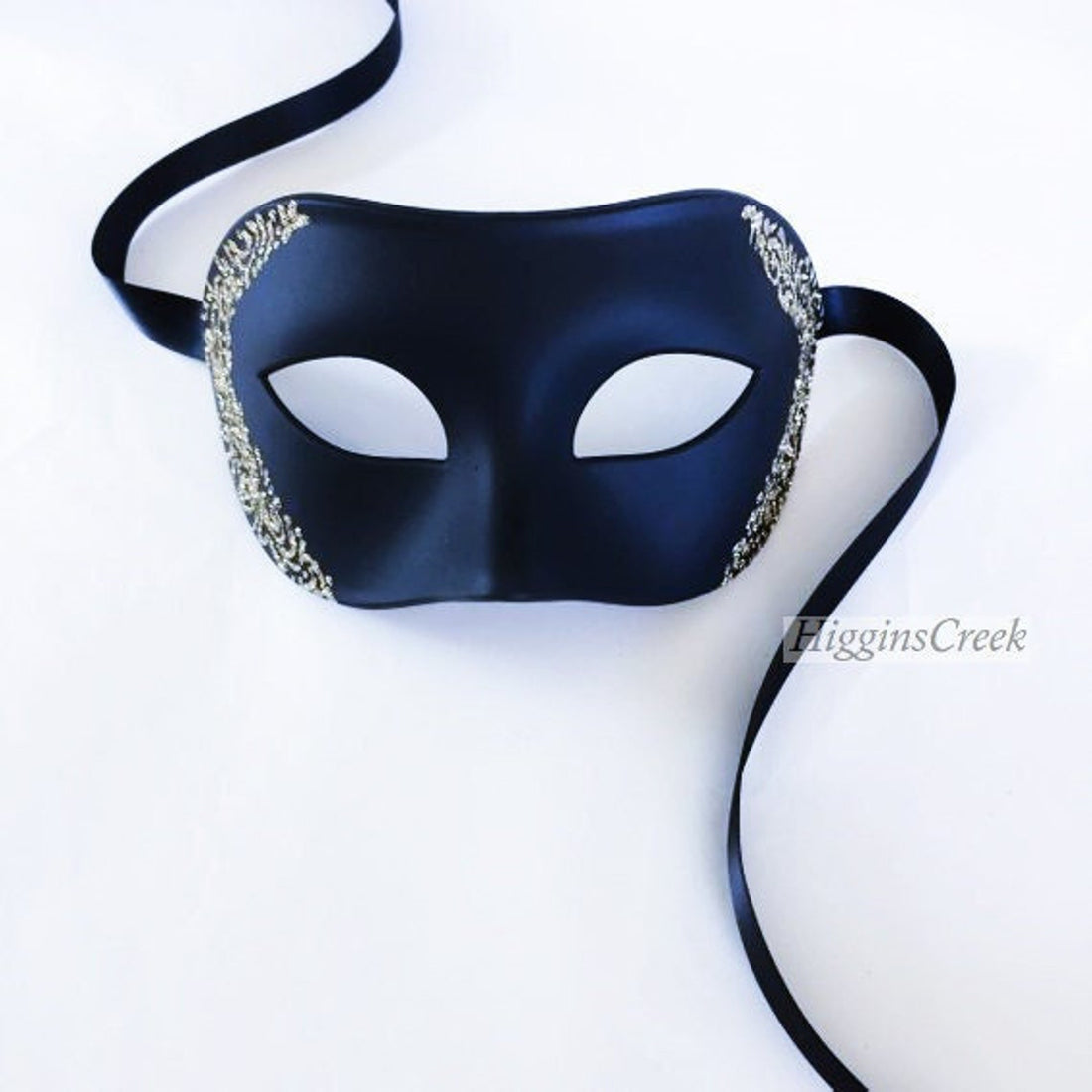 Gold Shimmer Mask - Black