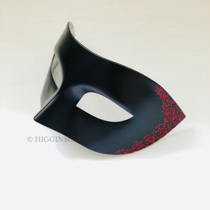 Red Filigree Mask - Black