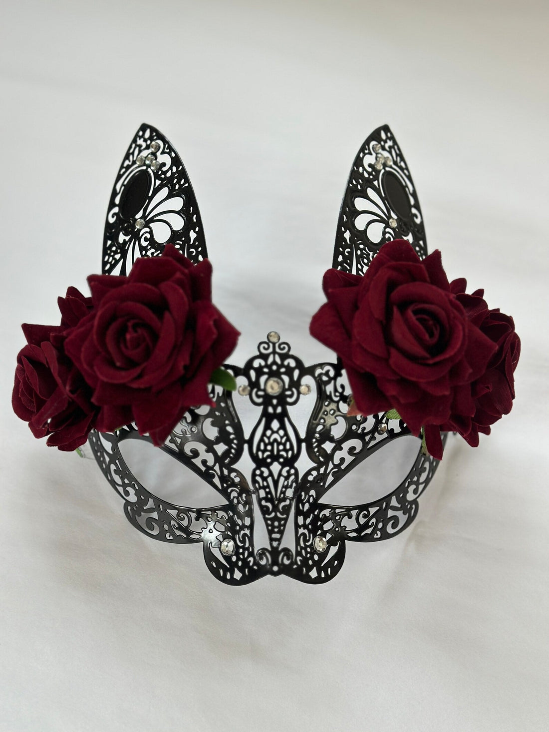 Metal Bunny Mask - Black/Red