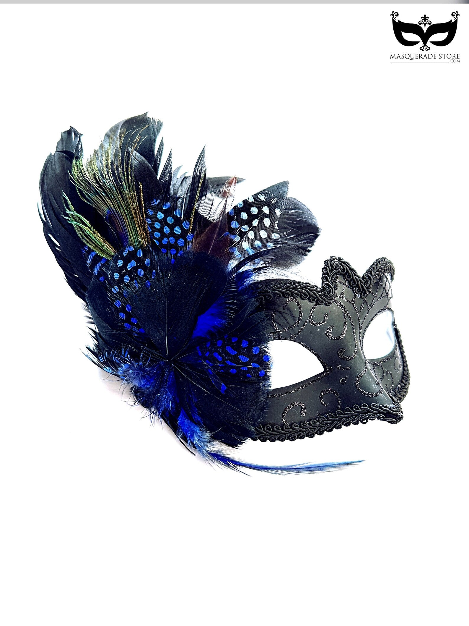 Gladiator Couples Masks - Blue/Black