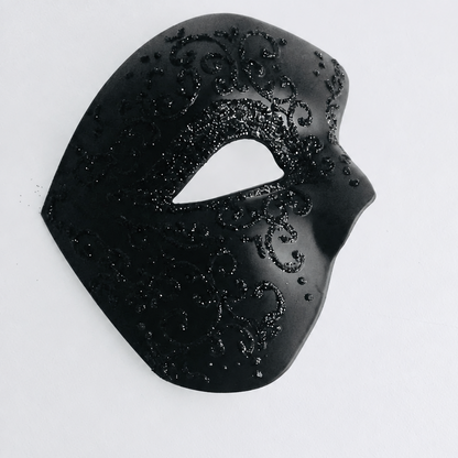 Phantom Handheld Stick Mask With Filigree
