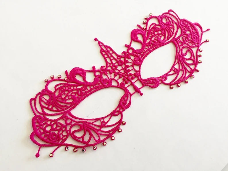 Radiant Rose – Kids Lace Masquerade Mask