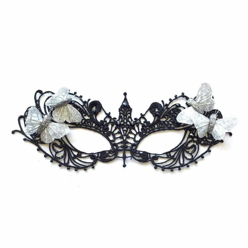 Black Butterfly Lace Mask
