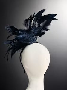 Raven Headpiece – Black Feather Crow Fascinator