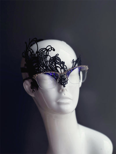 lace mask for eyeglass wearer women masquerade ball mask