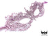 Lavender lace mask featuring intricate patterns and rhinestone embellishments, ideal for weddings and formal occasions.