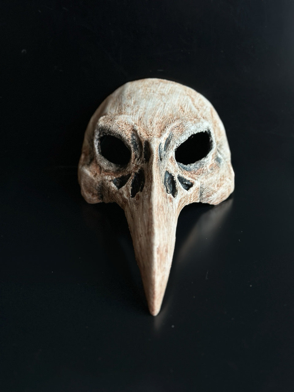 Gothic Halloween couples mask set with horned scale mask and skull plague doctor mask.