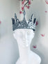 Medieval silver crown with intricate detailing