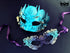 Blue ocean shell masquerade mask and ombre lace mask set for couples with pearls and purple ribbon