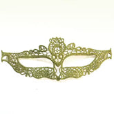 Elegant olive green lace masquerade mask, Venetian style lace mask for women, ideal for prom, masquerade ball, Halloween, and costume parties.
