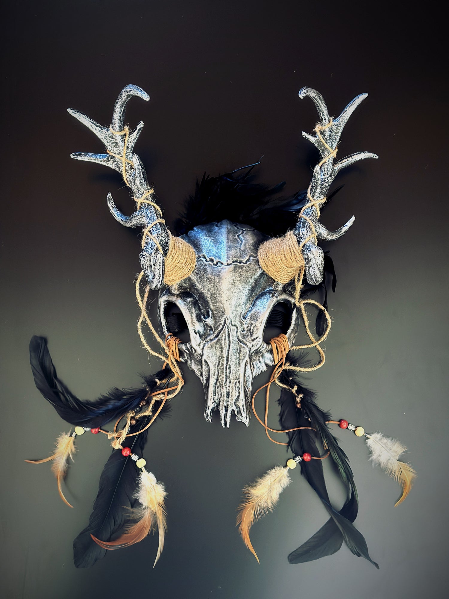 deer antler motorcycle helmet Shadow Hunt - Antler Skull Headdress
