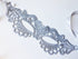 Elegant silver lace masquerade mask with rhinestones for women