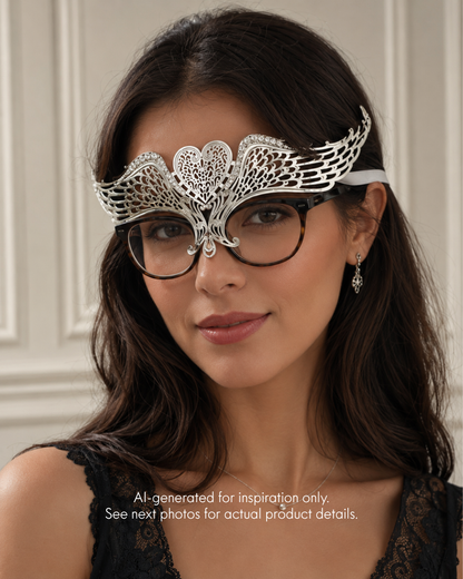 Angel Wing Mask - Silver
