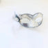 Elegant white and silver masquerade mask with feathers and glitter, Venetian party mask for weddings and proms.