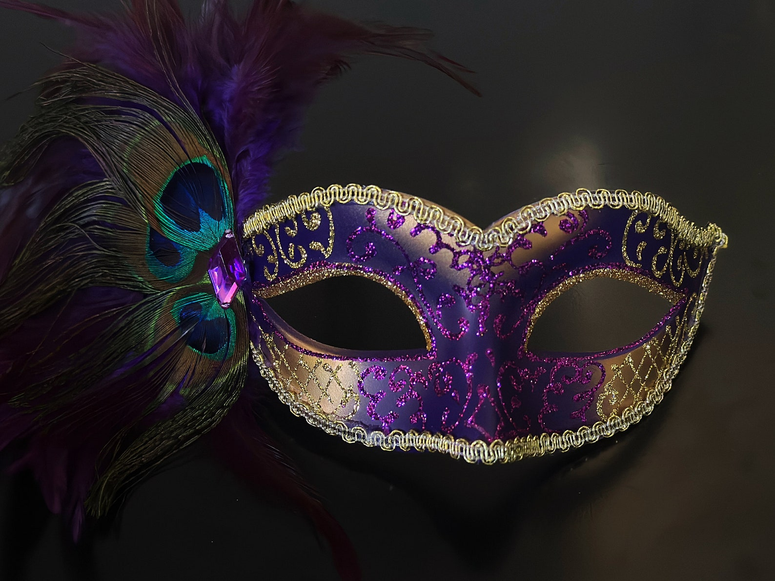 Noir Elegance Pair - Purple &amp; Gold