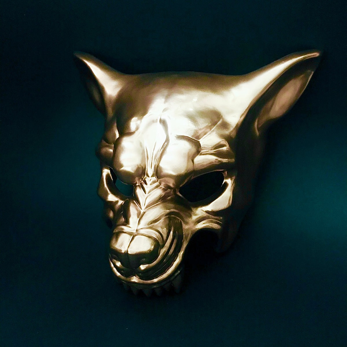 Golden Wolf Masquerade Mask
