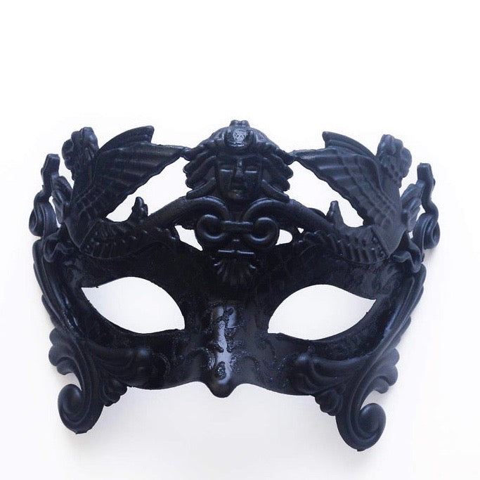 Kids Roman Gladiator Mask - Black