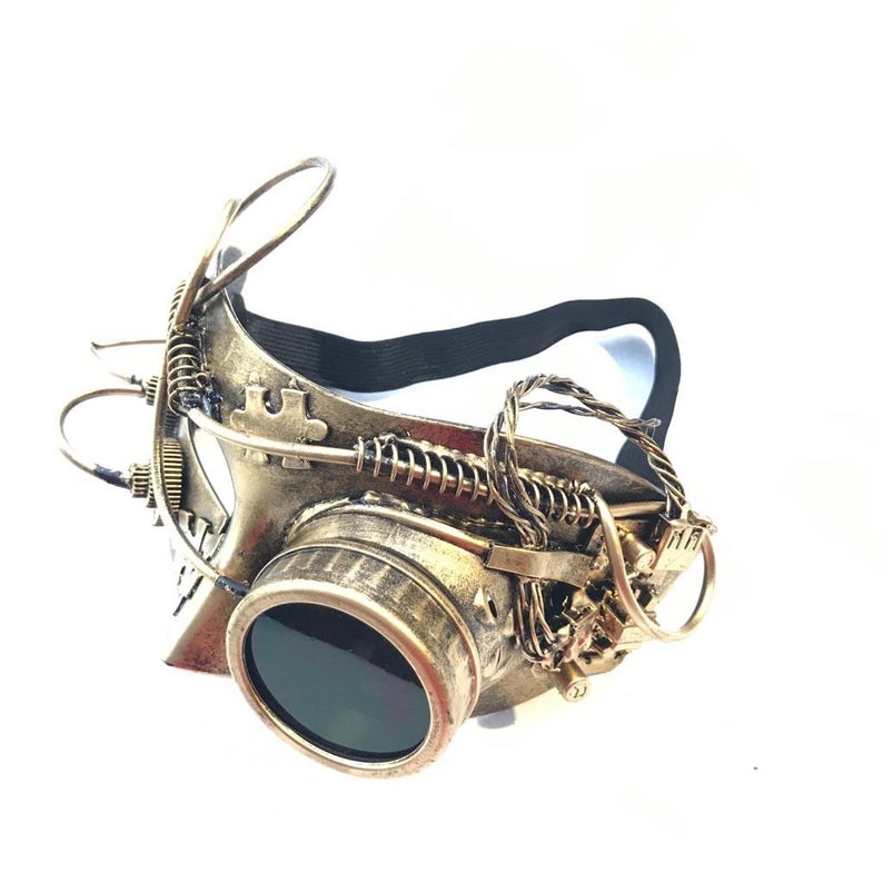 Steampunk Lens Mask - Gold