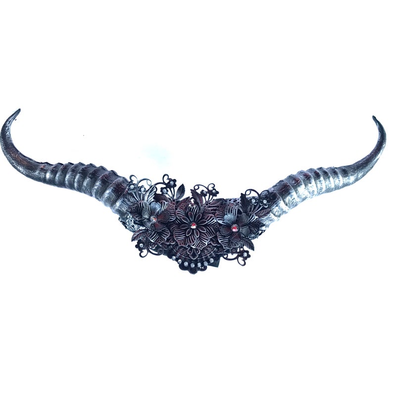 Long Horn Headdress - Black