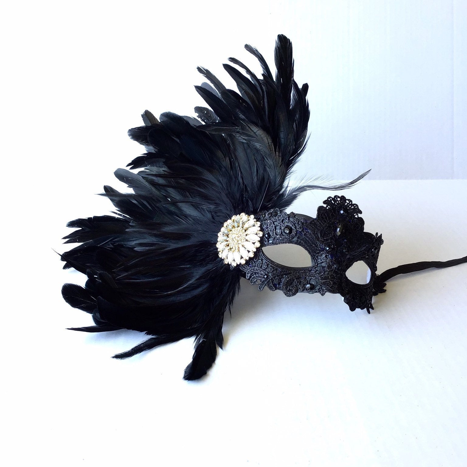 Feather Mask - Black